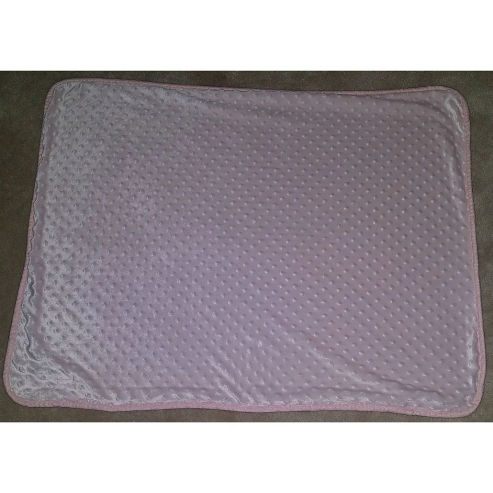 Pitter Patter Pink Minky Dot Fleece Baby Blanket